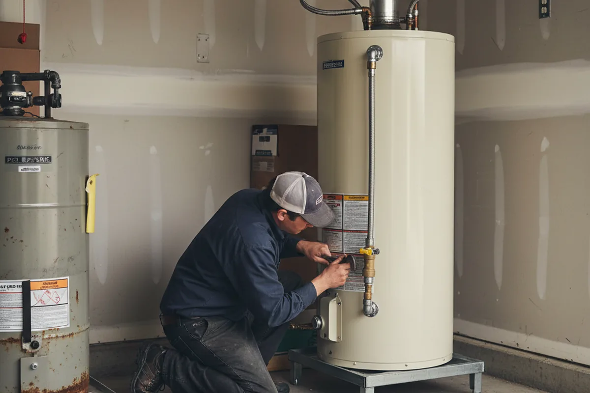 Water heater and shutoff valve replacement in West Simsbury